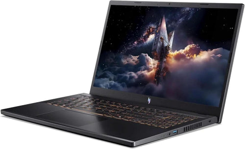 ACER NITRO V 15.6” FHD IPS 165HZ GAMING LAPTOP, INTEL CORE I5-13420H, NVIDIA GEFORCE RTX 5050 WITH 8GB GDDR7 VRAM, 16GB RAM, 512GB PCIE GEN 4 SSD, OBSIDIAN BLACK ANV15-52-572T - NH.QZ9SP.002